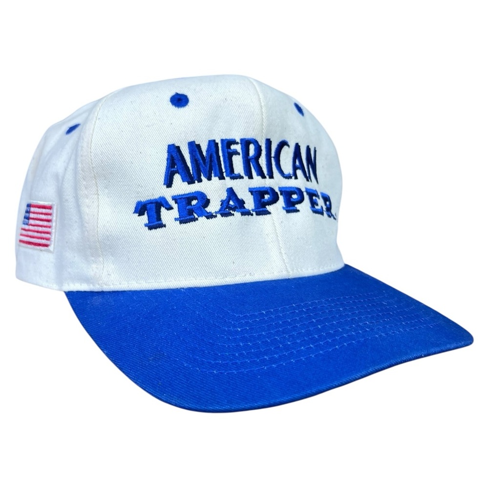 Vintage KC Caps American Trapper Embroidered American Flag SnapBack Adjustable